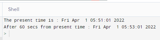 ctime function in python first example